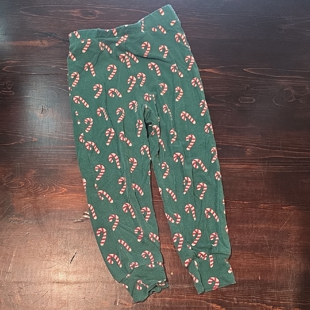 Elle Olivia Candy Cane Christmas Bamboo Pajama Pants - Green - Size 2T
